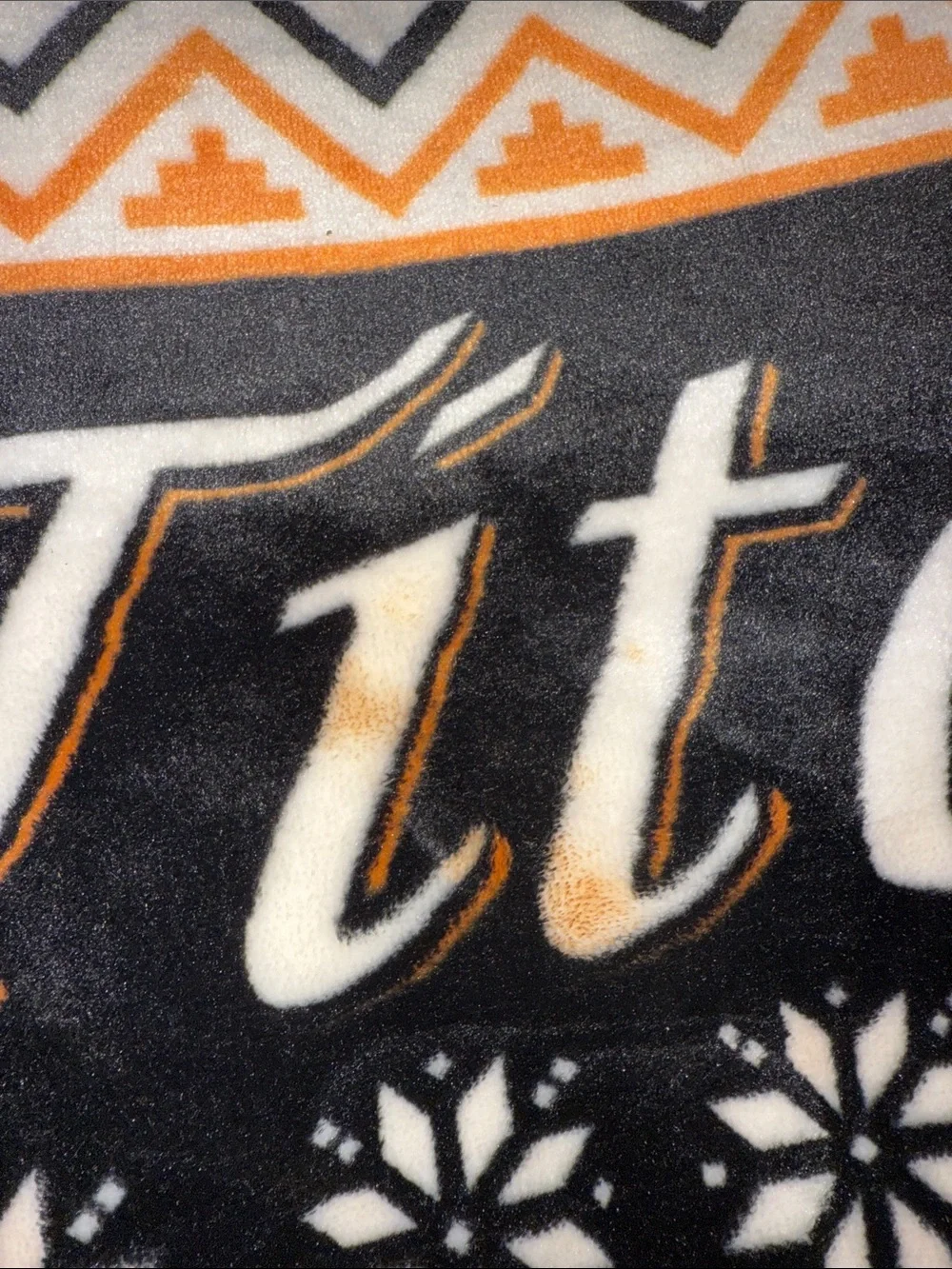 Tito's Logo Black & Orange Holiday Throw Blanket